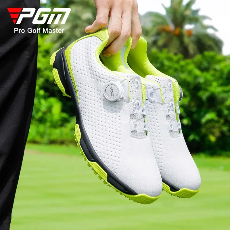 Golf Equipment Women - レース通気性 PGM ゴルフメンズシューズサマースポーツシューズ回転シューズ防水性と滑り止めネイル