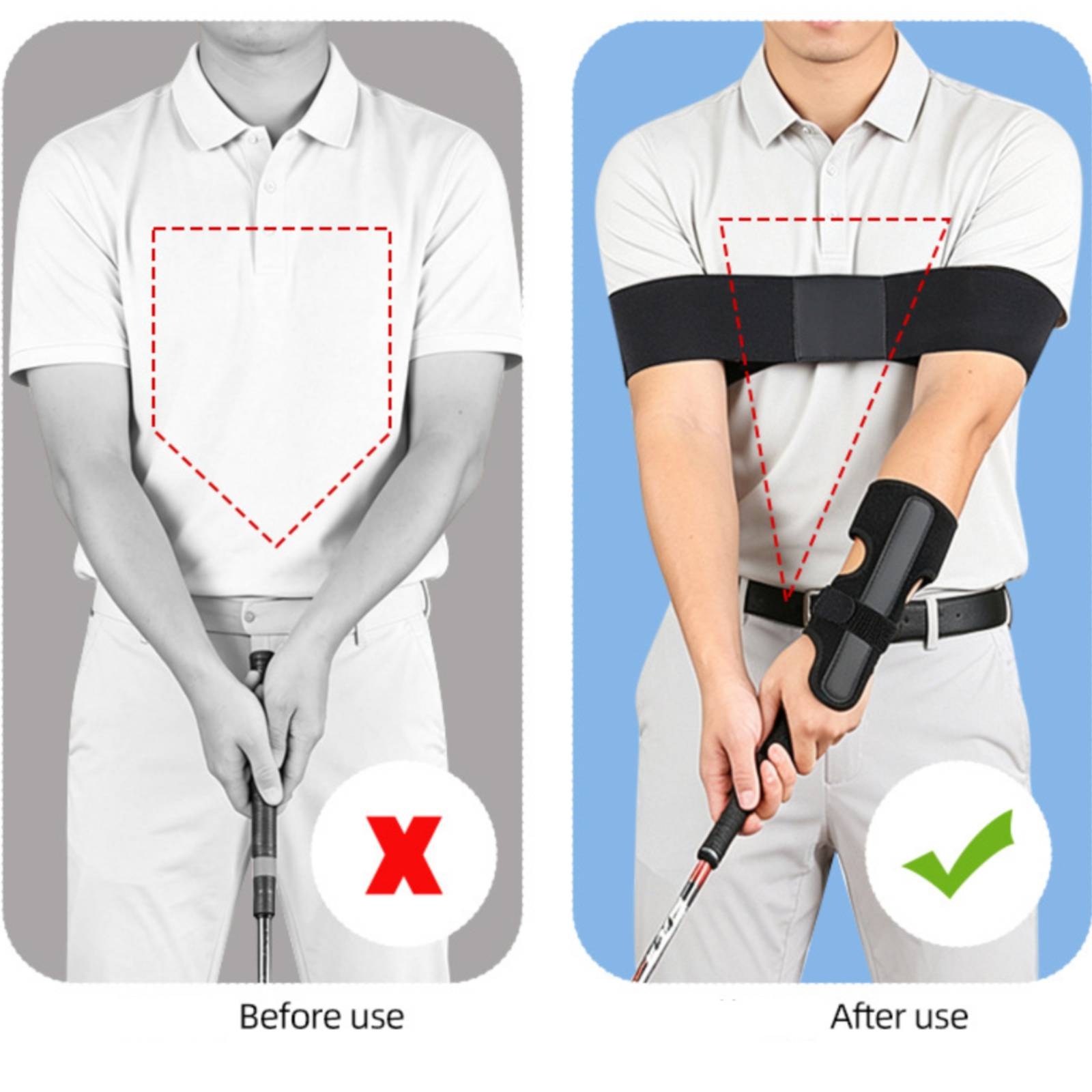 ゴルフスイングアシストストラップ 調節可能なリストサポート  - Training Aid Swing のレビューと価格